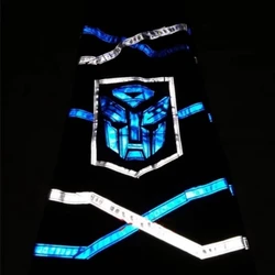 Melbourne Shuffle Dance Pants Cool Pattern Bell-bottoms Reflective Pants Luminous Pants Women Men Dancing Trousers Stock