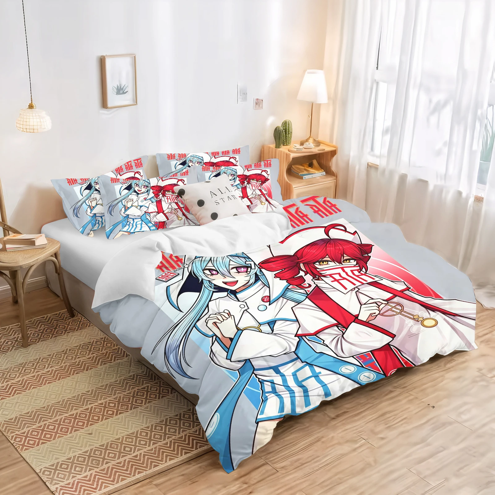 tiger-taro-cartoon-school-babysitters-anime-duvet-cover-set-pillowcase-set-kids-bedding-set-decor-queen-king-size