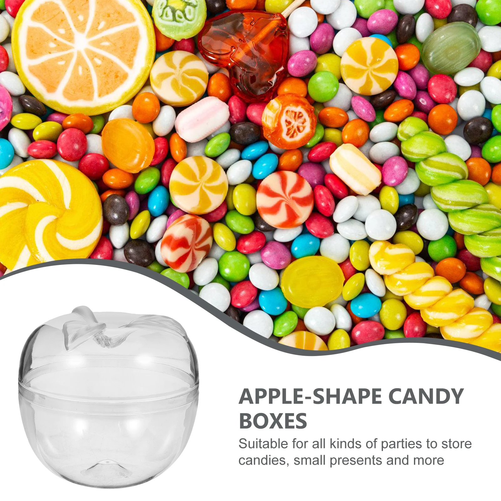 

10 Pcs Christmas Apple Gift Box Plastic Boxes Candy Container Containers with Lids Travel