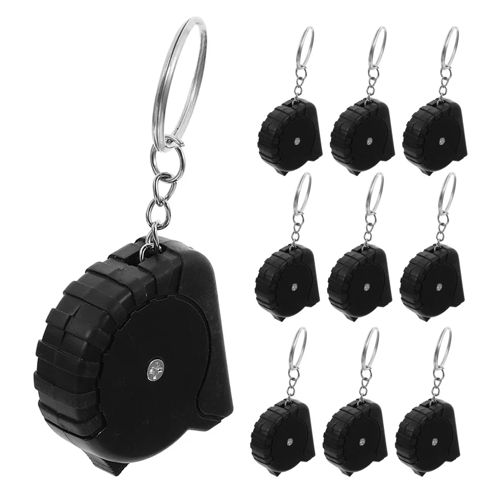 

10pcs Mini Tape Measure Keychain Portable Retractable Metal Measuring Tool For Body Outdoor Sewing Craft Small Pocket Size Ruler
