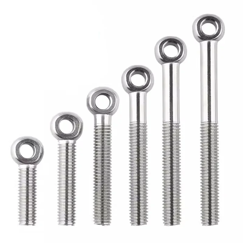 1-10Pcs M5 M6 M8 Ring Link Bolt 304 Stainless Steel Eye Bolt Stud Articulated Anchor Bolt GB798 Fisheye Eye Slip Hole Screw