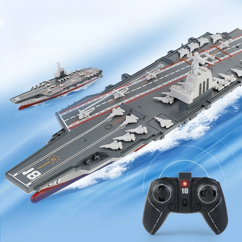 

Mini RC Boat RC Aircraft Carrier Military Model Remote Control Ship 2.4G Electronic Wireless RC Warship Toys for Kids USB Charge