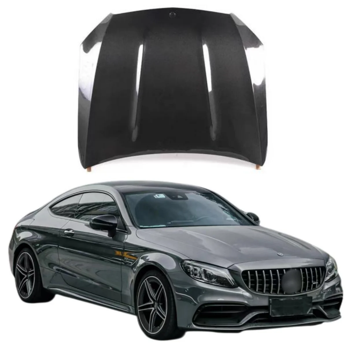 

Tom AutoCarbon Fiber Engine Hood C63 Style Car Bonnet for Mercedes Benz W205 2015-2021