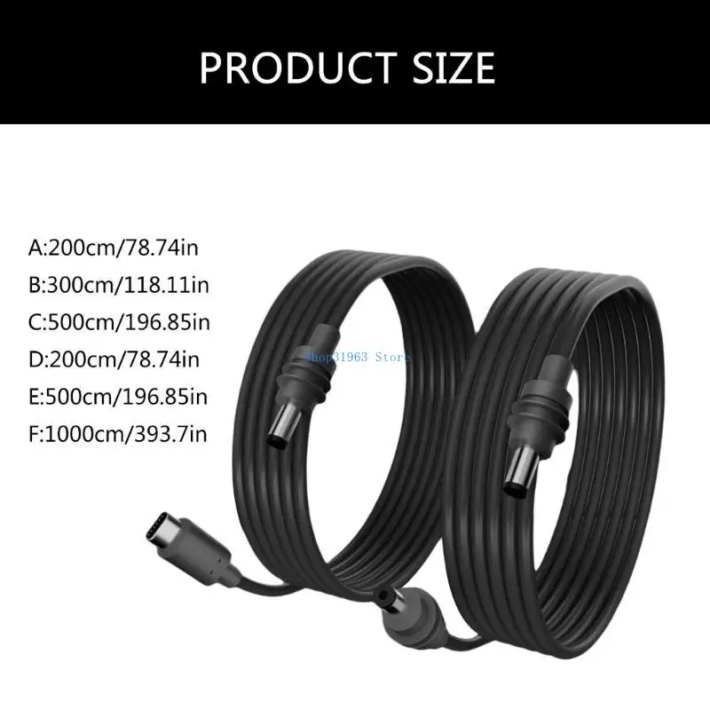 L4MA Mini TypeC DC5521 Waterproof Power Cable Ensures Safe Power Charging Cord