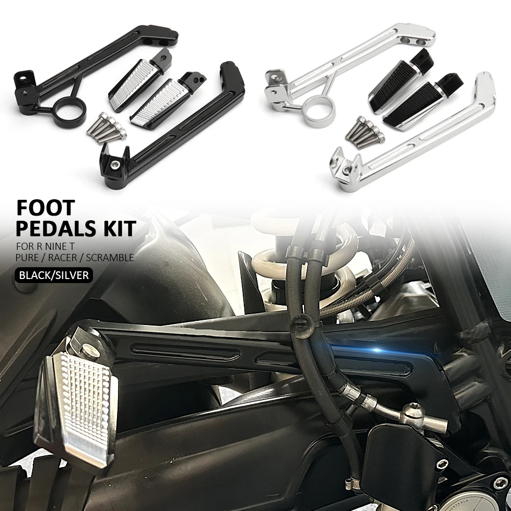 Motorcycle Rear Passenger Footrest Foot Peg Rest Pedal Bracket Kit For BMW R9T RNINET PURE R NineT RACER R NINE T SCRAMBLER