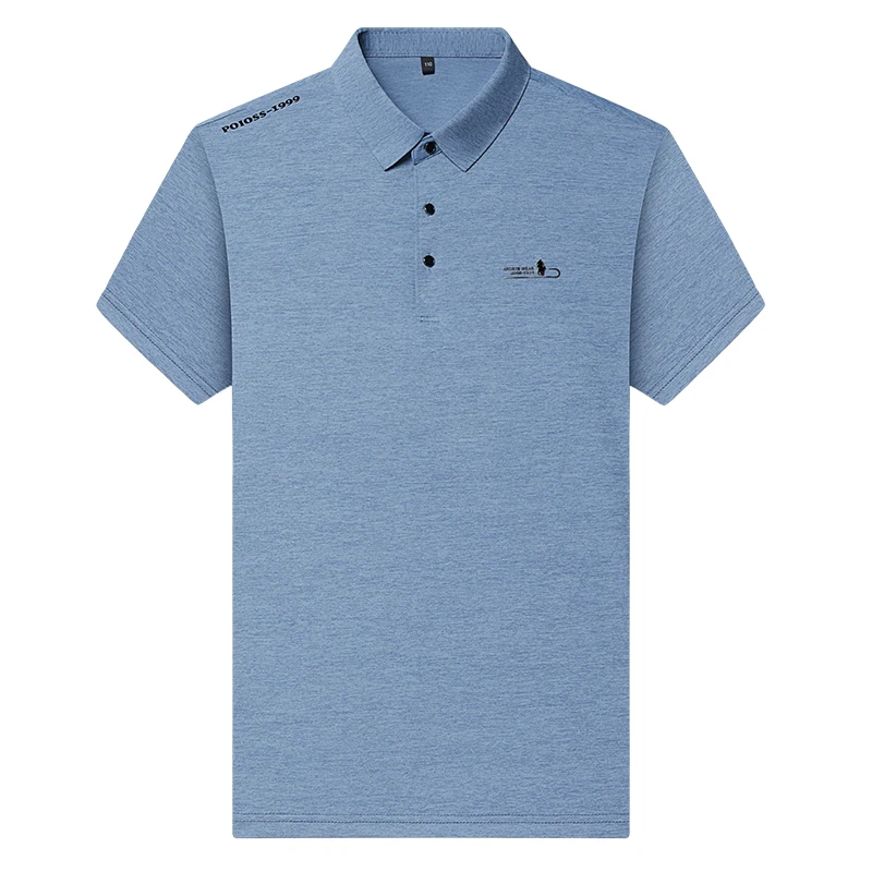 Herbstliches Herren-Freizeit-Poloshirt mit aufgedrucktem Logo, atmungsaktivem Stoff, langen Ärmeln und Reverskragen für die Arbeit. – Detail 10