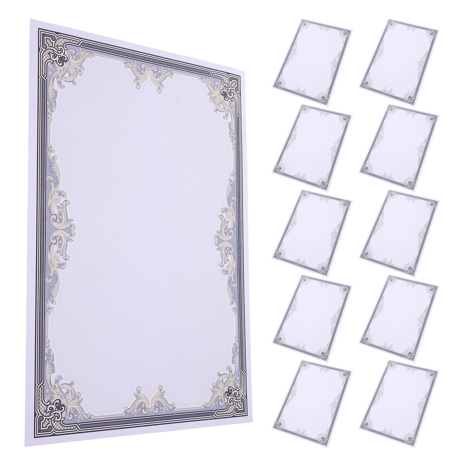 

50 Sheets Honor Certificate Paper Thick Printable Writable Graduate Awards Diplomas Rounded Corners Smooth Edges Storage