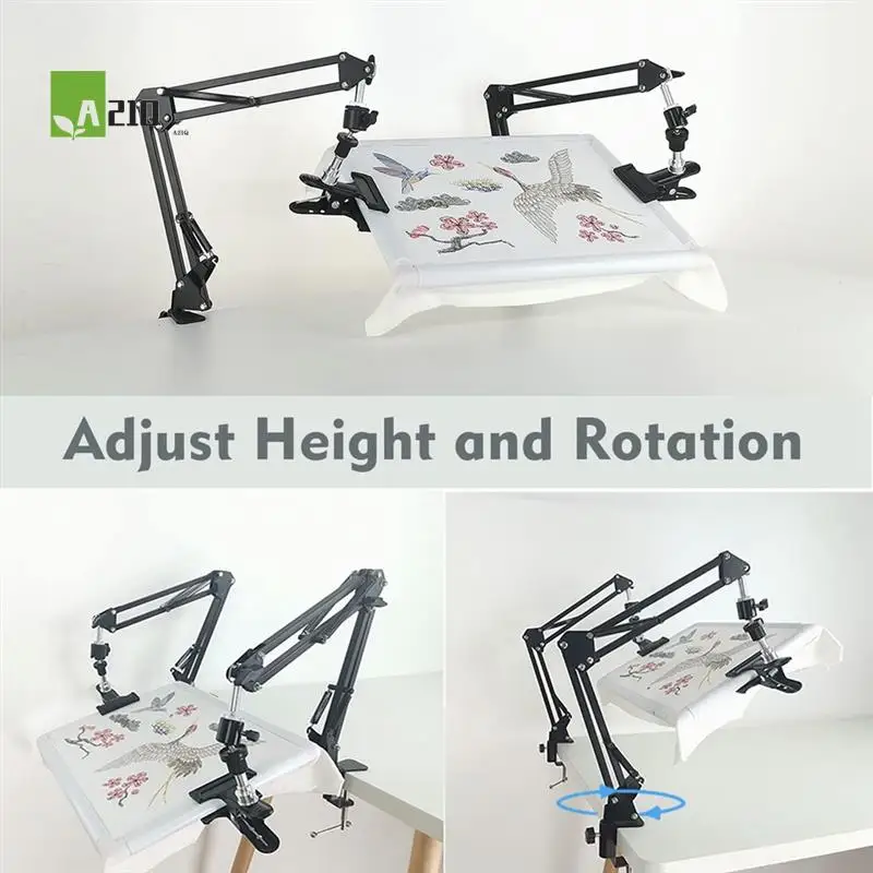 

A21Q -Embroidery Frame Holder Adjustable Stand, Rotating Embroidery Stand Knee Suitable For Crossstitchscroll Frame