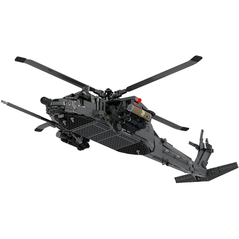 Military Aircraft Model Moc Building Bricks MH-60L Black Hawk Helicopter Technology Blocks Gift Christmas Toys DIY Sets Assembly