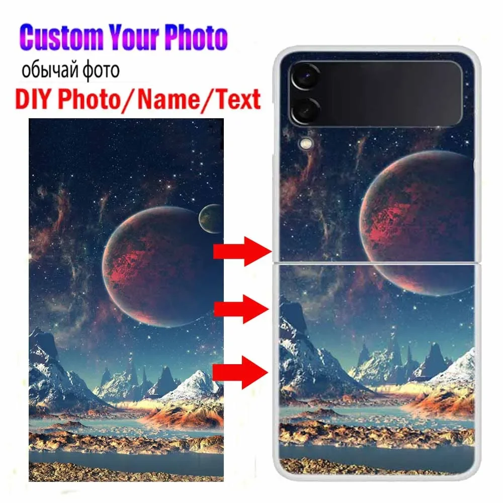 Indywidualne etui na telefon Samsung Galaxy Z Flip 3 4 5 6 DIY Design Photo Picture Cover dla Galaxy Z Flip5 Flip6 Case Hard PC