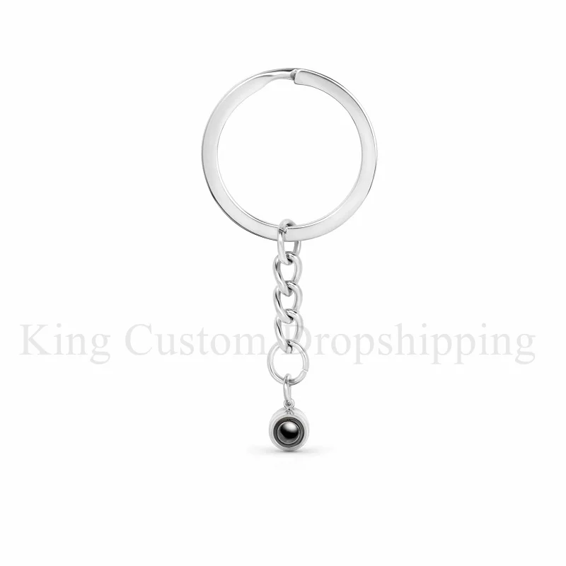 

Customized projection keychain personalized photo Circle keychain fashion jewelry birthday gift anniversary gift for lover.