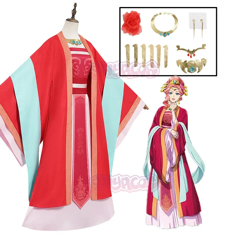 

9PCS The Apothecary Diaries Gyokuyou Cosplay Costume Dress Precious Consort Kusuriya No Hitorigoto Halloween Party Women Girls