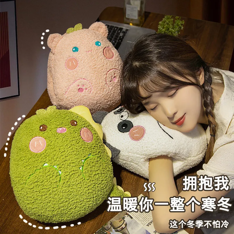 

Cute Hand Warmer Sofa Cushion Doll Warm Office Room Pillow Cushion Portable Travel Car Hug Pillows Plush Toy Hand Warmer