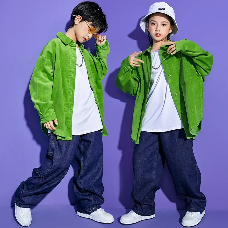 Casual Jazz Dance Anzug Leistung Praxis Kostüme Mädchen Kind Moderne Hip Hop Ballsaal Kleidung Outfit Street Dance Bühne Zeigen