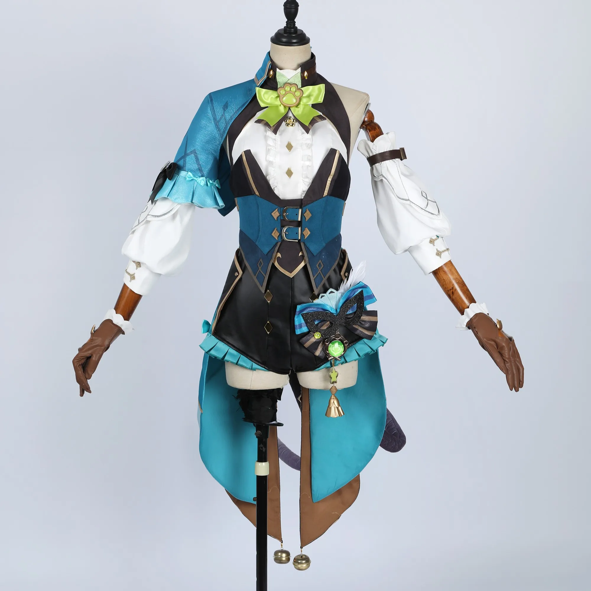 

Kirara Cosplay Cat Tail Inazuma With Hat Costume Full Set Game Character Outfit For Comic Con Party