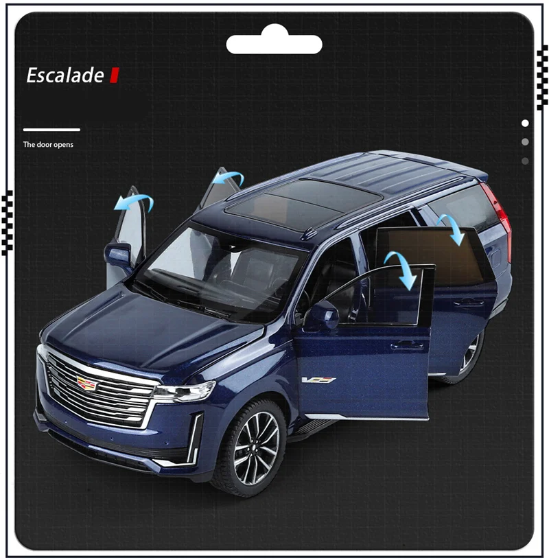 1/24 Cadillac Escalade SUV Luxus-Automodell aus Legierung, Druckguss-Metall Geländewagen-Modell mit Sound und Licht, Kinderspielzeug-Geschenk – Detail 6