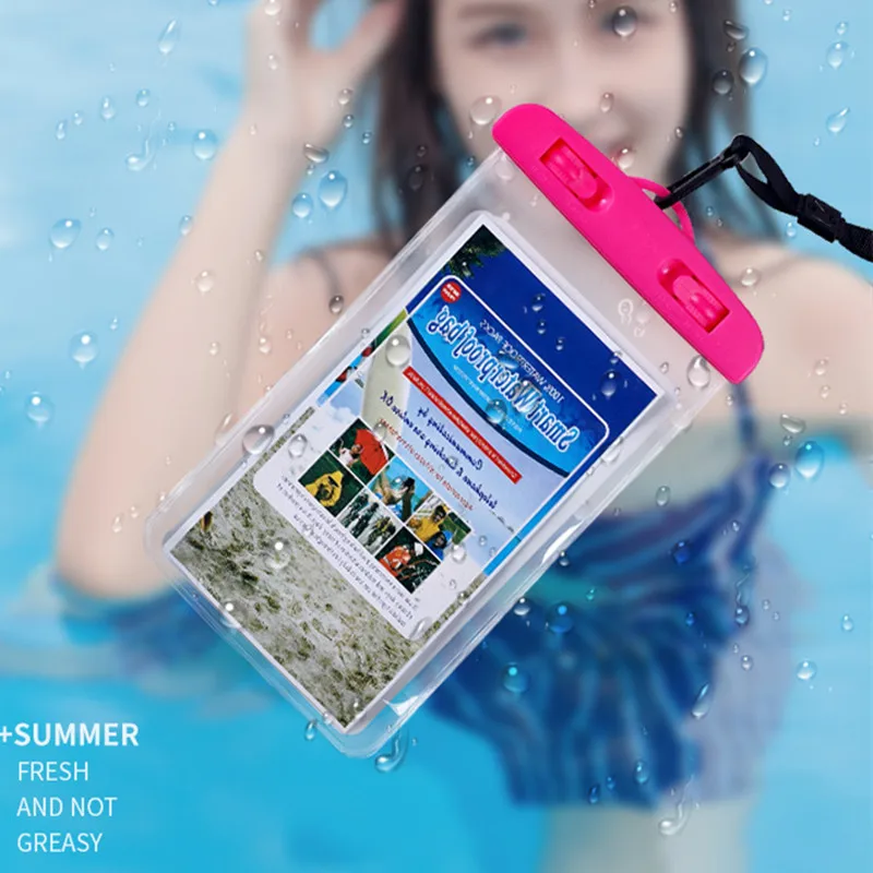 Transparent PVC Traveling Summer Beach Swimming Phone Waterproof Bag Pouch Travel Accessories Diving Swimming Bags