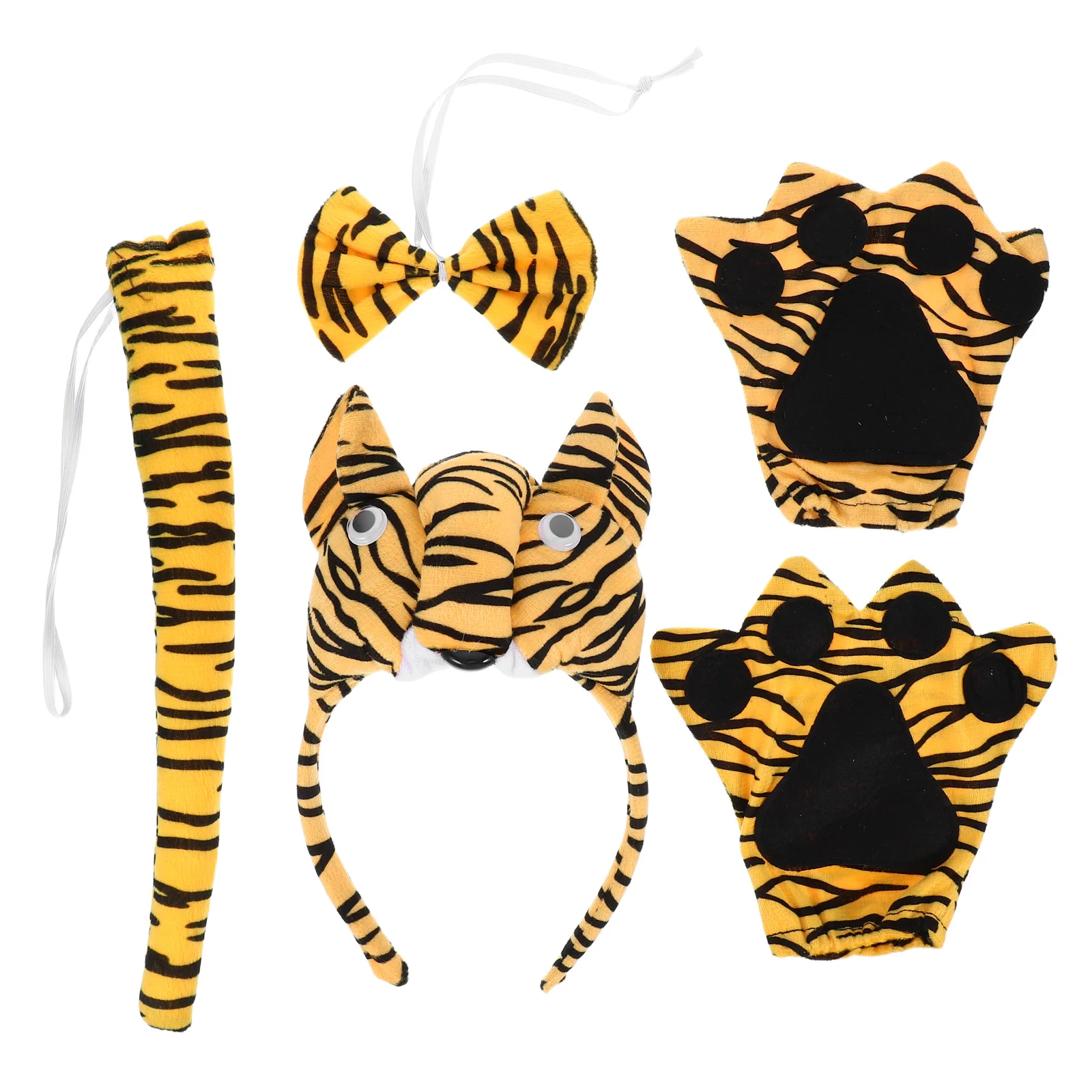 

1Set Tiger Headband Animal Costume Accessories Halloween Jungle Party Dress Performance Cosplay Animal Costume Adult