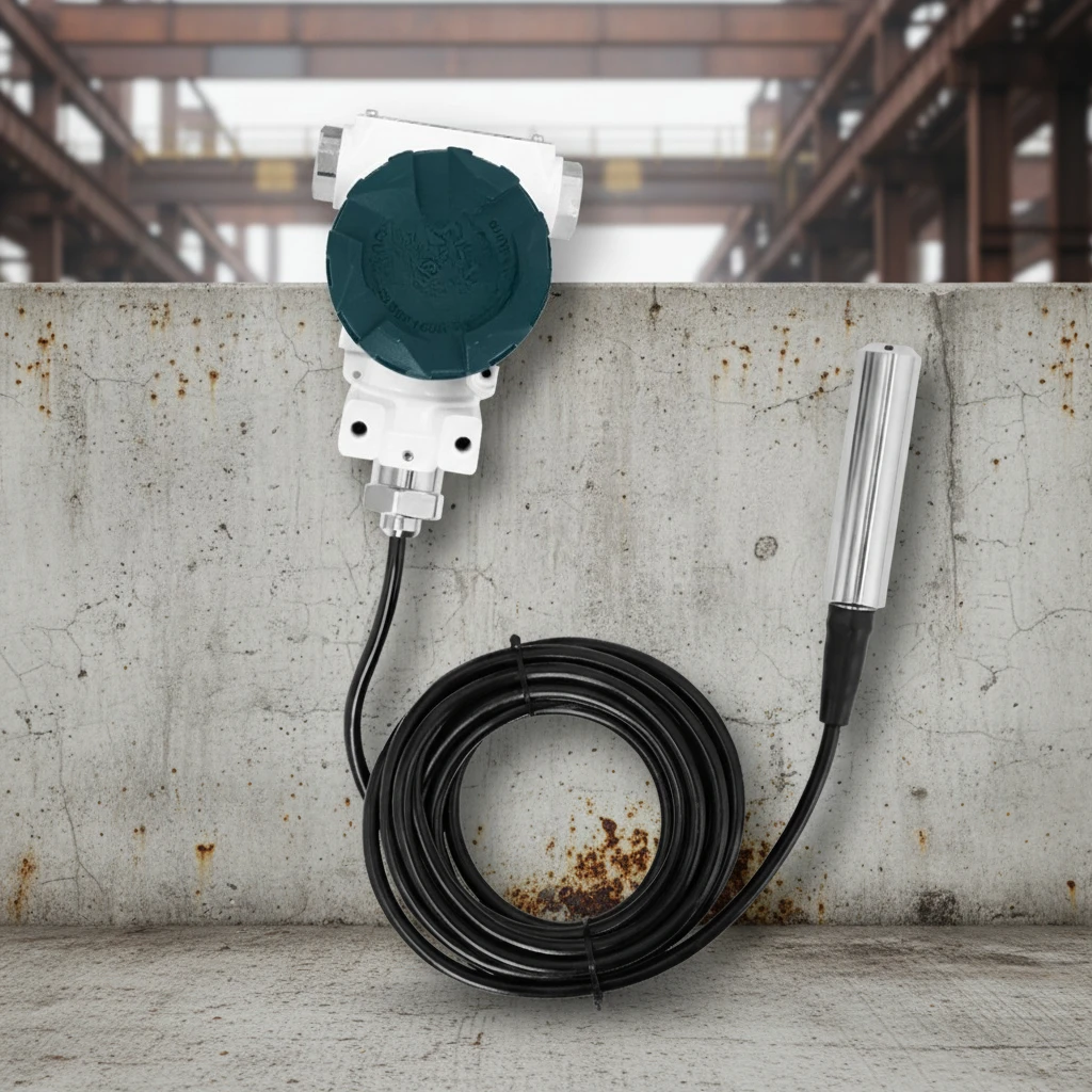 Cable Type Hydrostatic Level Gauge | 100m Range | IP68 Protection Rating | For Monitoring River Deep Well Water Level