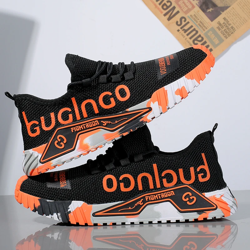 

Летняя мужская спортивная обувь, модные дышащие кроссовки, удобная нескользящая повседневная обувь с сетчатой подкладкой, мужская уличная обувь для прогулок, размер 45