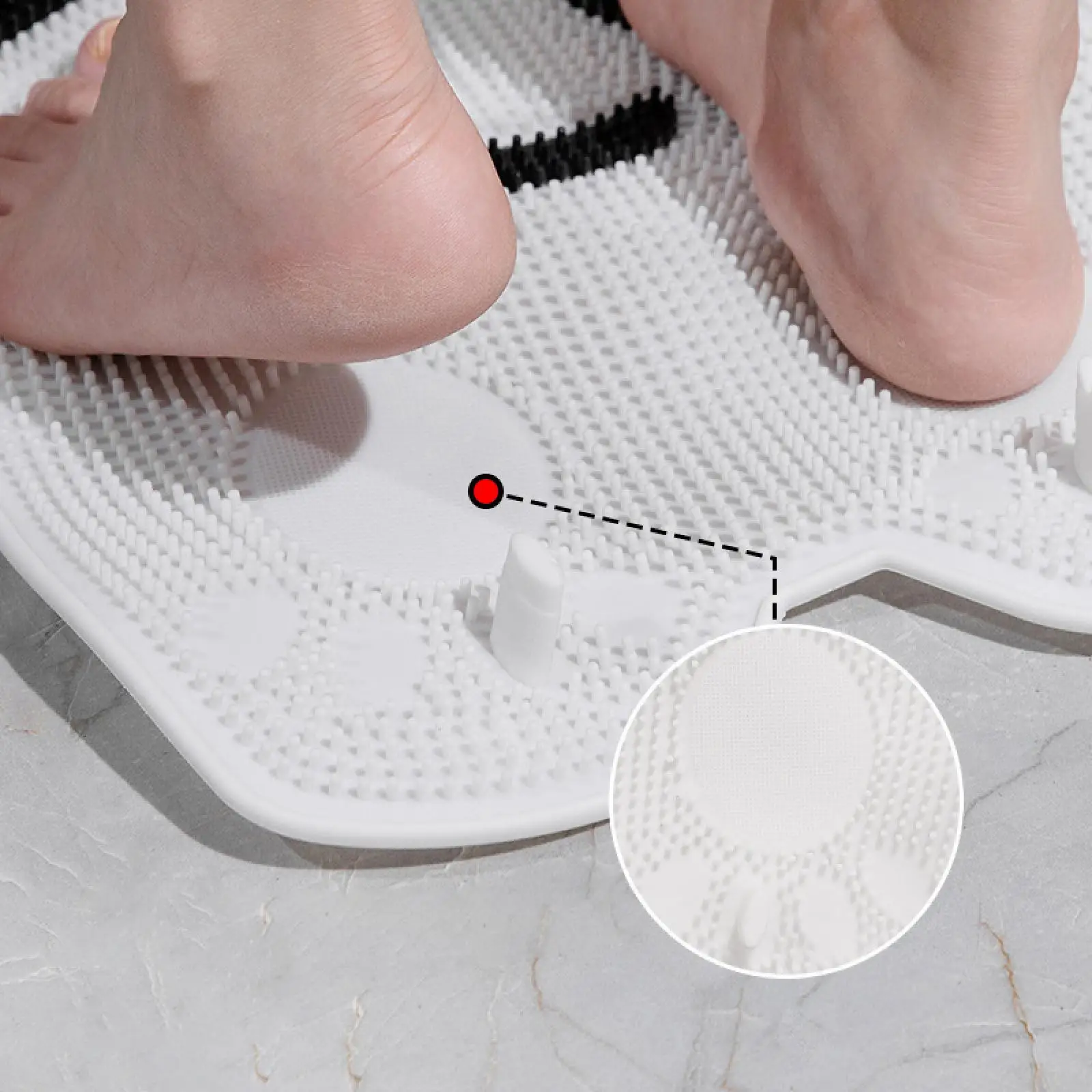 

Foot Back Scrubber for Shower with Suction Cups Accessories Panda Shaped