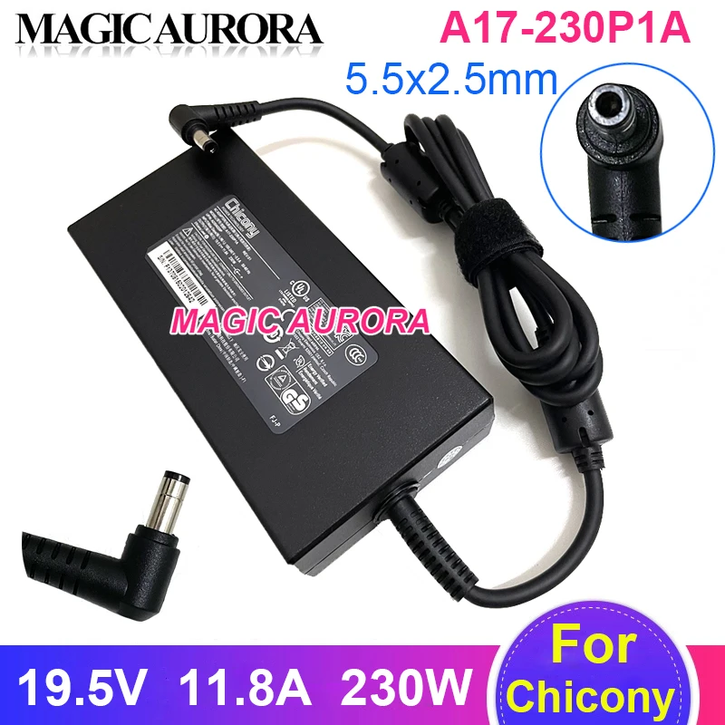 A17-230P1A 230W Laptop Charger 19.5V 11.8A For Gigabyte AERO 15 OLED YA X7 DT v8 V7 GS75 Stealth 9SG GS75 Stealth 9SF 9SE 9SG