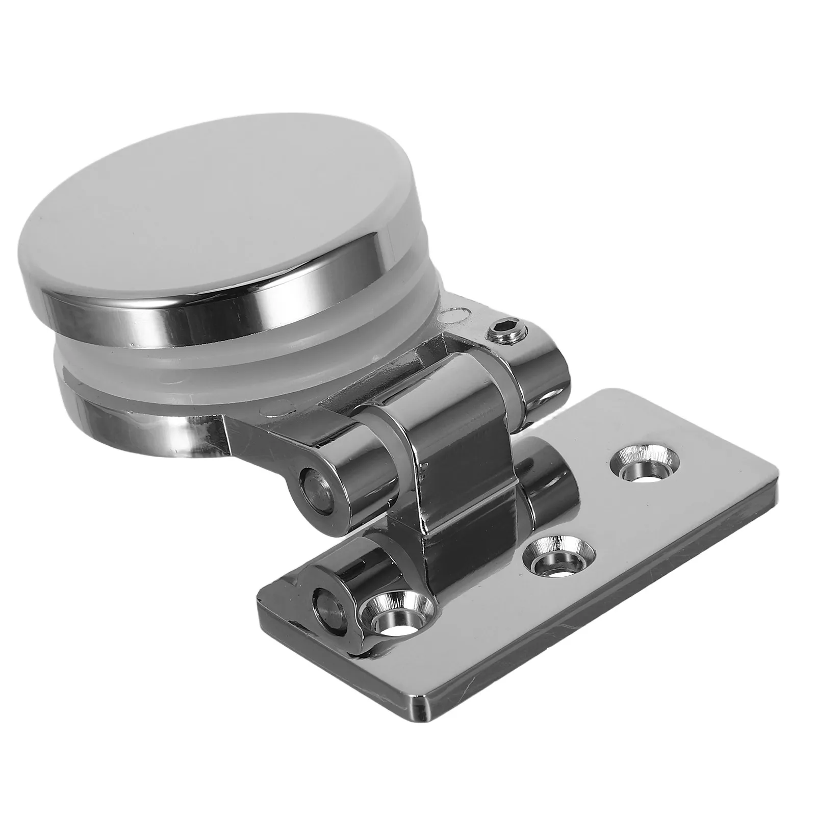 2Pcs Glass Door Hinge Round Zinc Alloy Pivot Hinge Clamp for Bathroom Shower Screen Replacement Parts Glass Shower Door Hardware