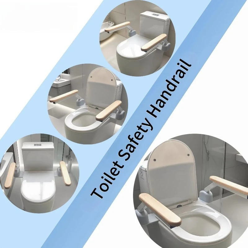

Foldable Space-Saving Bathroom Assist Bar Toilet Handrail for Enhanced Stability Safety Handrail