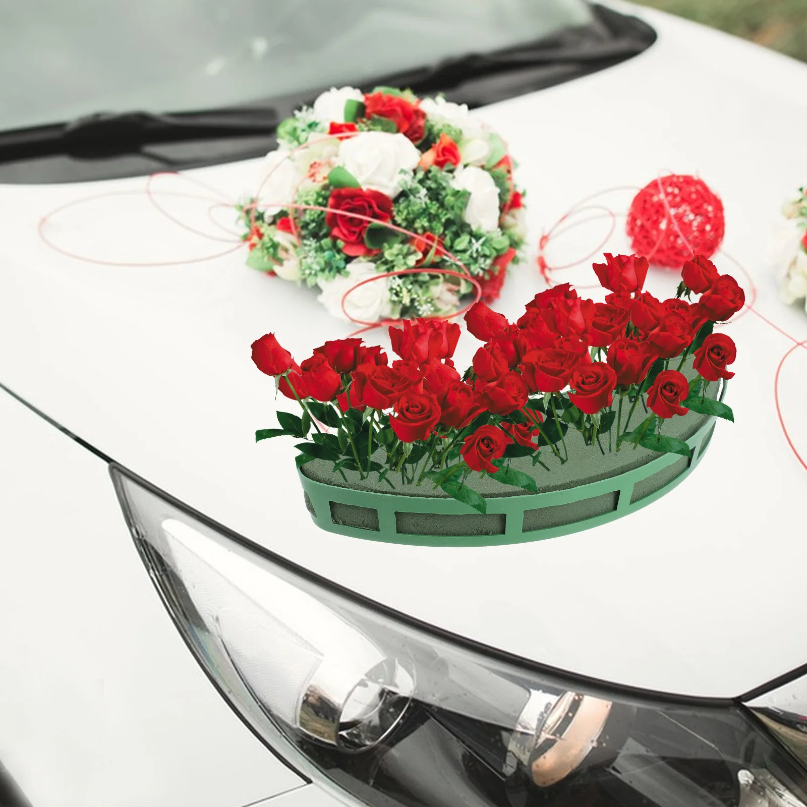 

Crescent Shaped Floral Foam Wedding Centerpiece Base Suitable for Fresh Artificial Flowers Floral Arrangement Supplies Flower