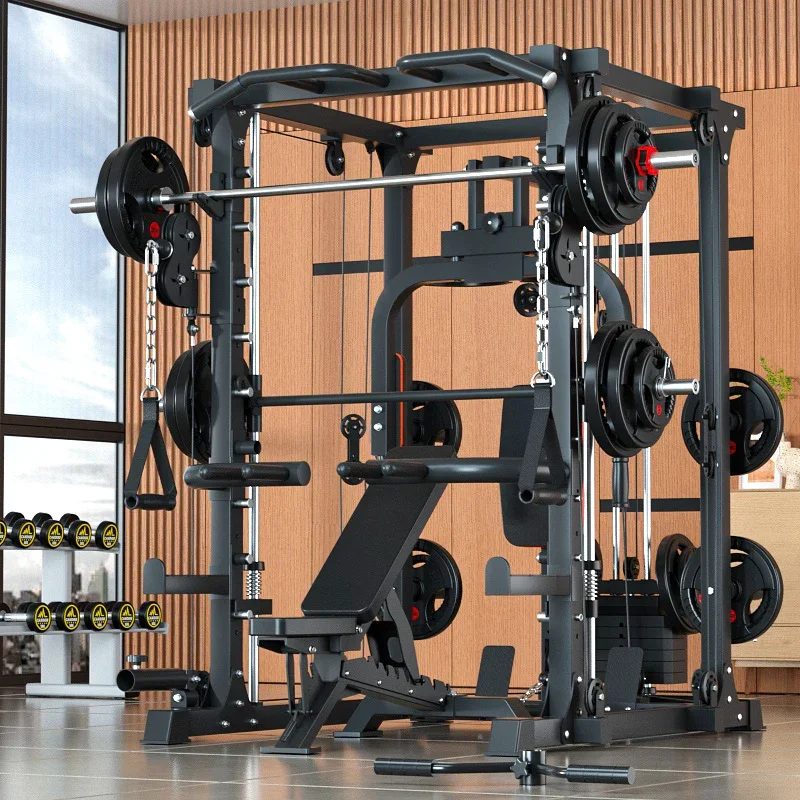 

Gym Fitness Equipment Multi Function Cross Cable Power Squat Rack Equipment Smith Machine
