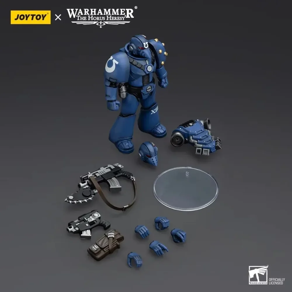 JOYTOY Warhammer 1/18 40K ตัวเลขการกระทํา Ultramarines MK VI ยุทธวิธี Squad Chainblade Power ดาบจ่าสิบเอกเกมอะนิเมะรุ่นของเล่น