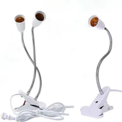 Support de Lampe de Bureau Flexible pour Plante d'Nik, Prise UE US 360, Câble à réinitialisation Col de Cygne avec Joli Marche/Arrêt