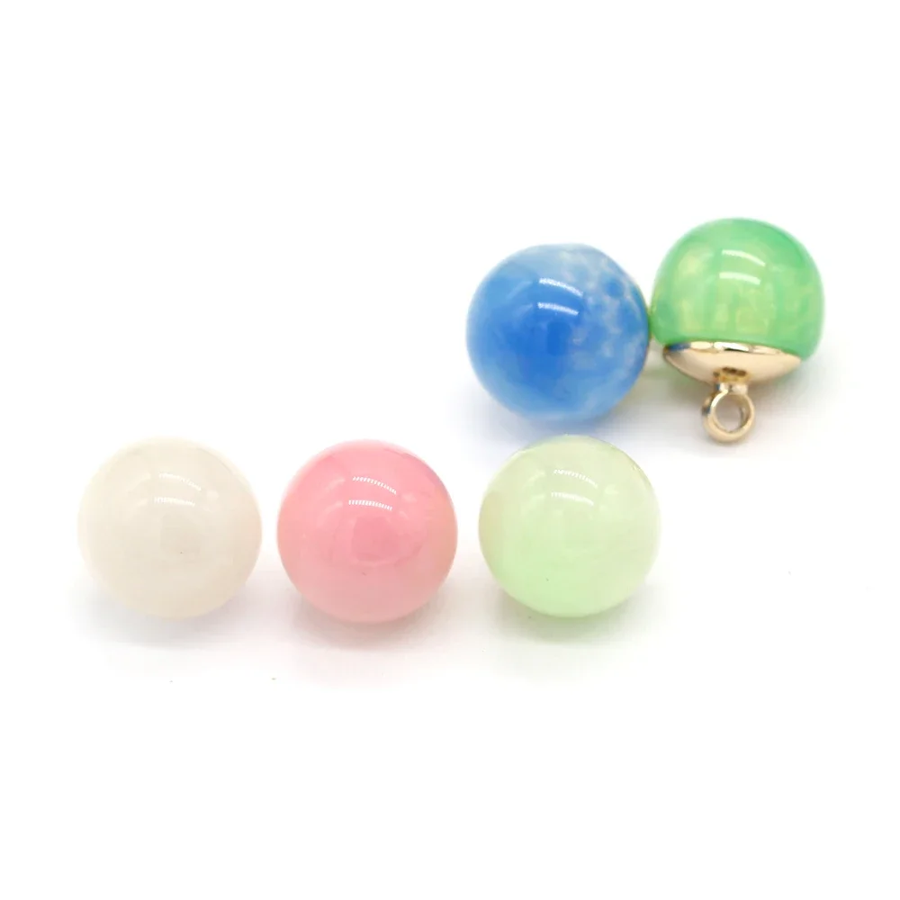 HENGC 10Pcs 11mm Cute Colorful Pearl Buttons for Clothes Female Shirt Dress Skirt Qipao Handmade Decorations Sewing Accessories