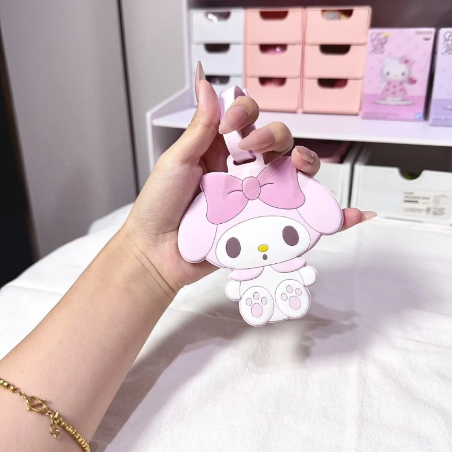 2026 Kawaii Sanrio HelloKitty Kuromi My Melody Cinnamoroll Travel Luggage Tag Anti Lost Cartoon Cute Anime Holiday Gifts Toys view 3