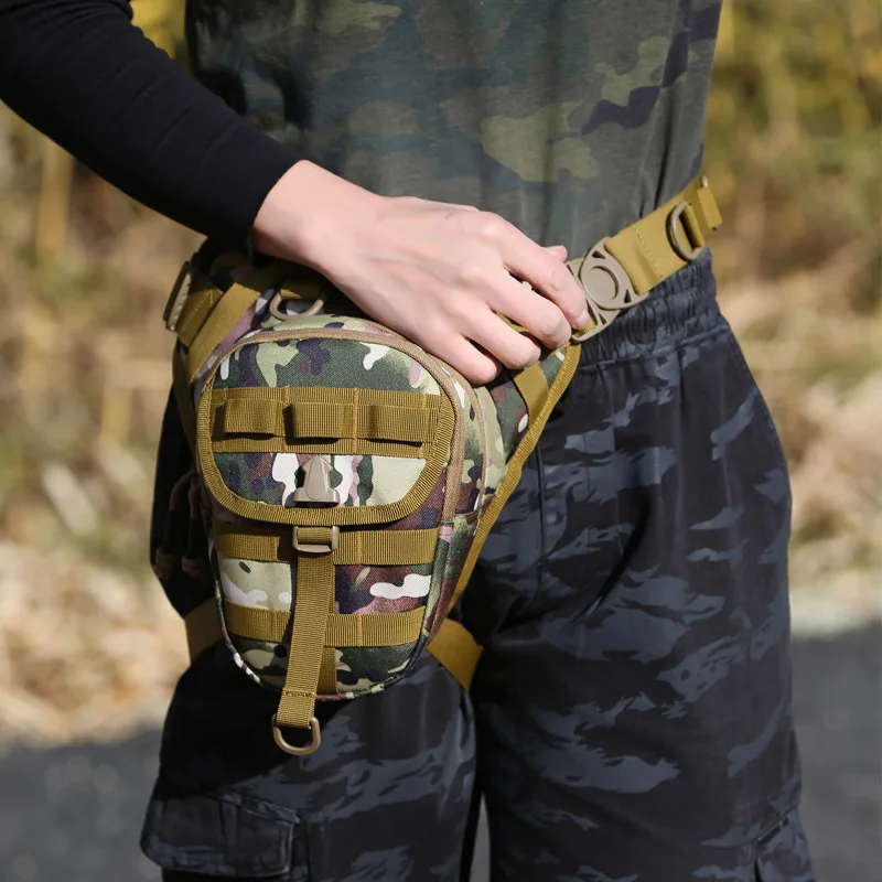 

Outdoor fishing Luya multi-function tactical leg bag camouflage riding scooter crossbody bag Oxford waist bag