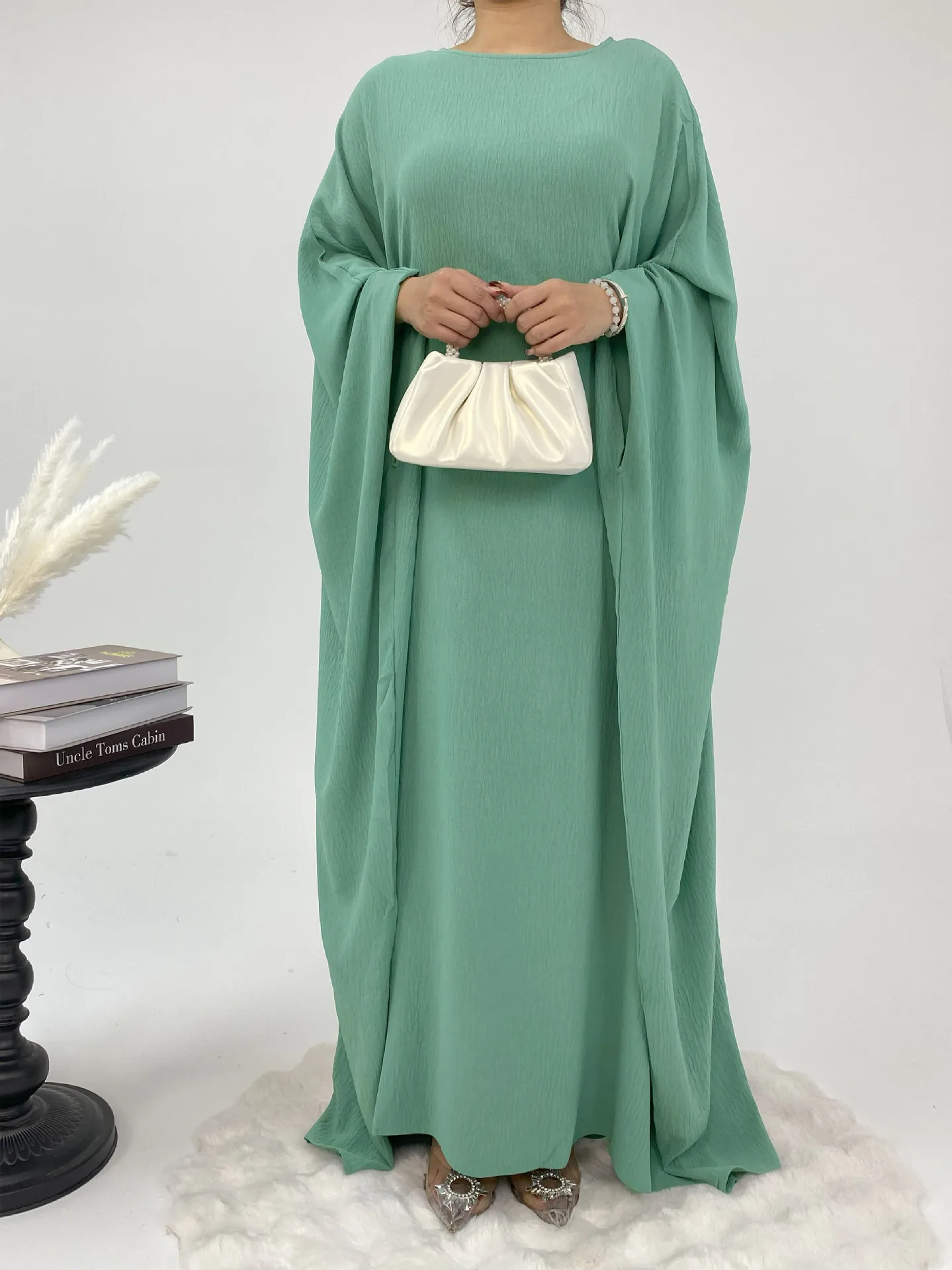 

Batwing Abaya Muslim Modest Dresses Kaftan Kebaya Robe Women Islam Clothing Turkey Caftan Marocain Femme Jalabiya Eid Djellaba