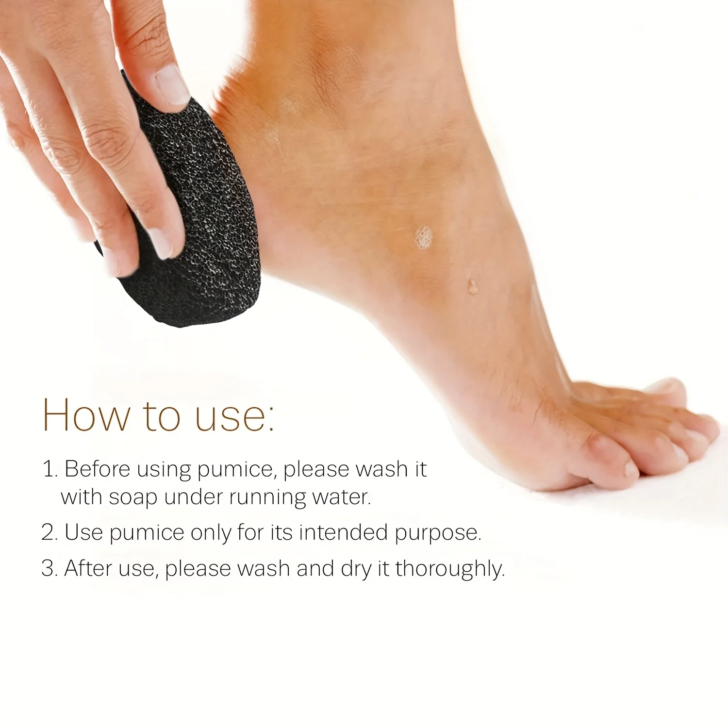 1pc/3pcs Volcanic Pumice Foot File, as a Dead Skin Remover for the Feet and Hands, Non Scented Foot Scrub Pumice