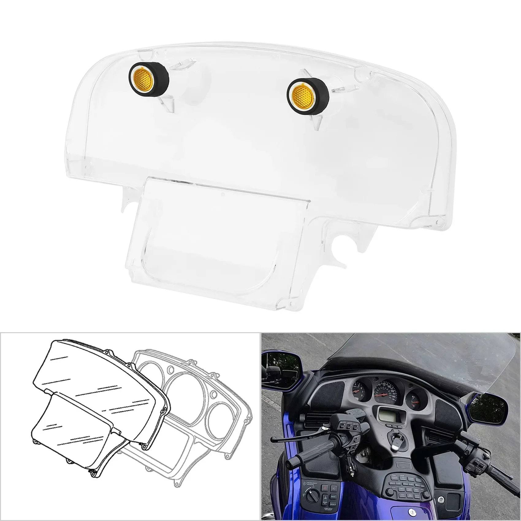 

Motorcycle Parts Gauge Speedometer Instrument Cover For Honda Gold Wing 1800 GL1800 2001-2005