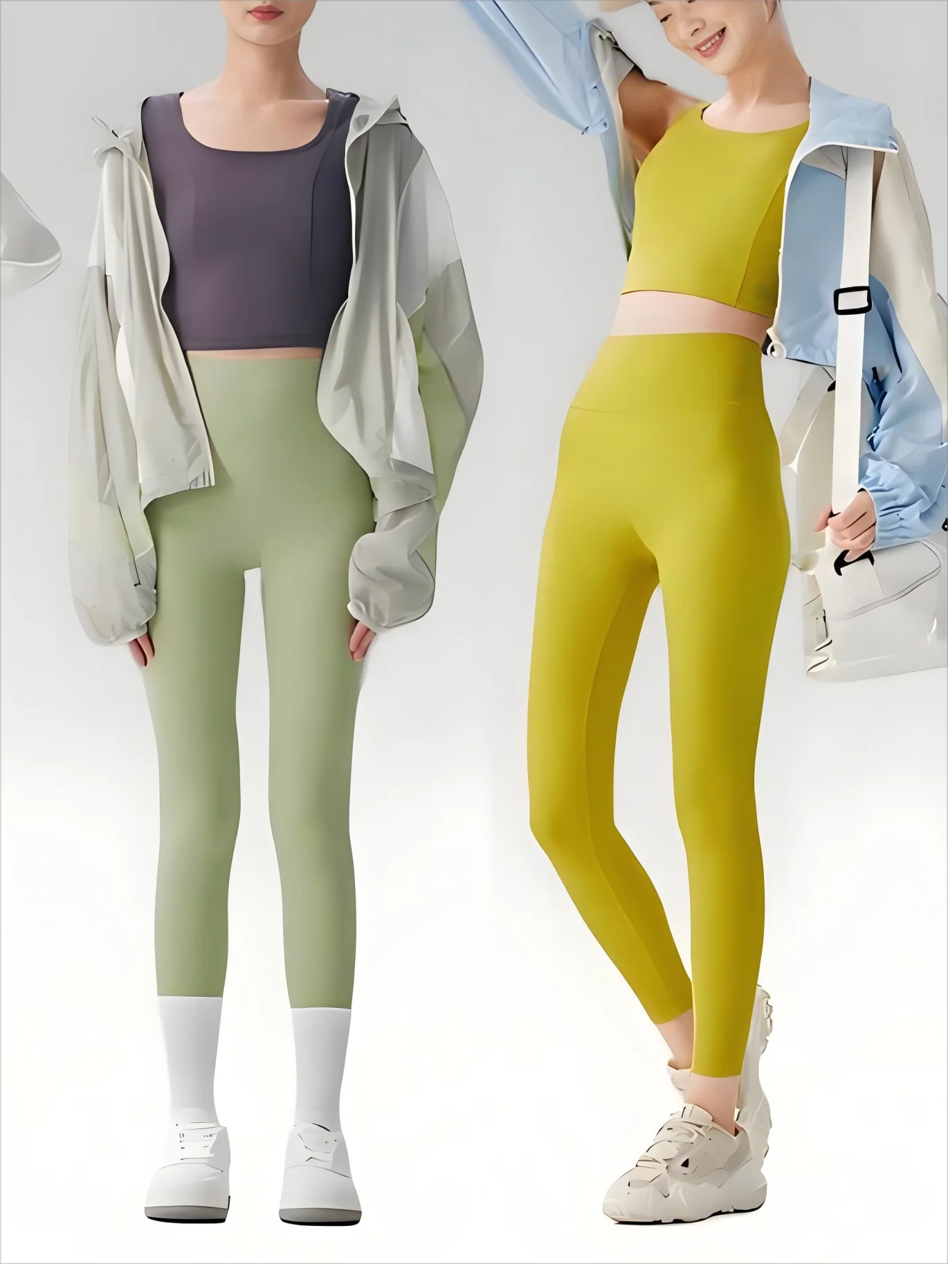 

Women's High Waist Butt Lifting Peach 9/8 Length Yoga Pants Naked Feeling Seamless Tight Fitness Workout Leggings