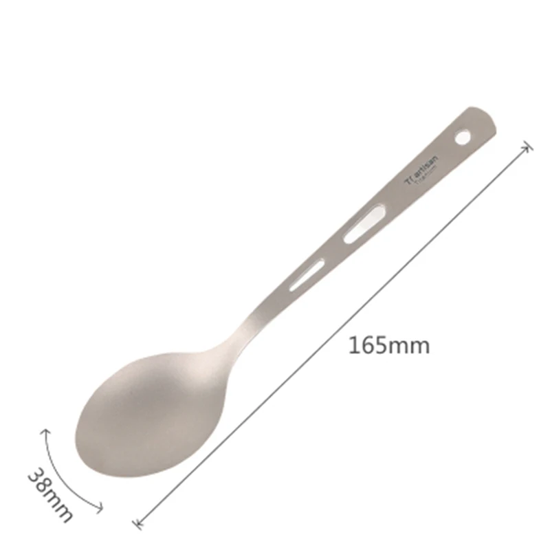 Tiartisan 3pcs Cookware Kit Titanium Cutlery Knife Fork Spoon Lightweight Outdoor Camping Travel Picnic Tableware Set Ta8106