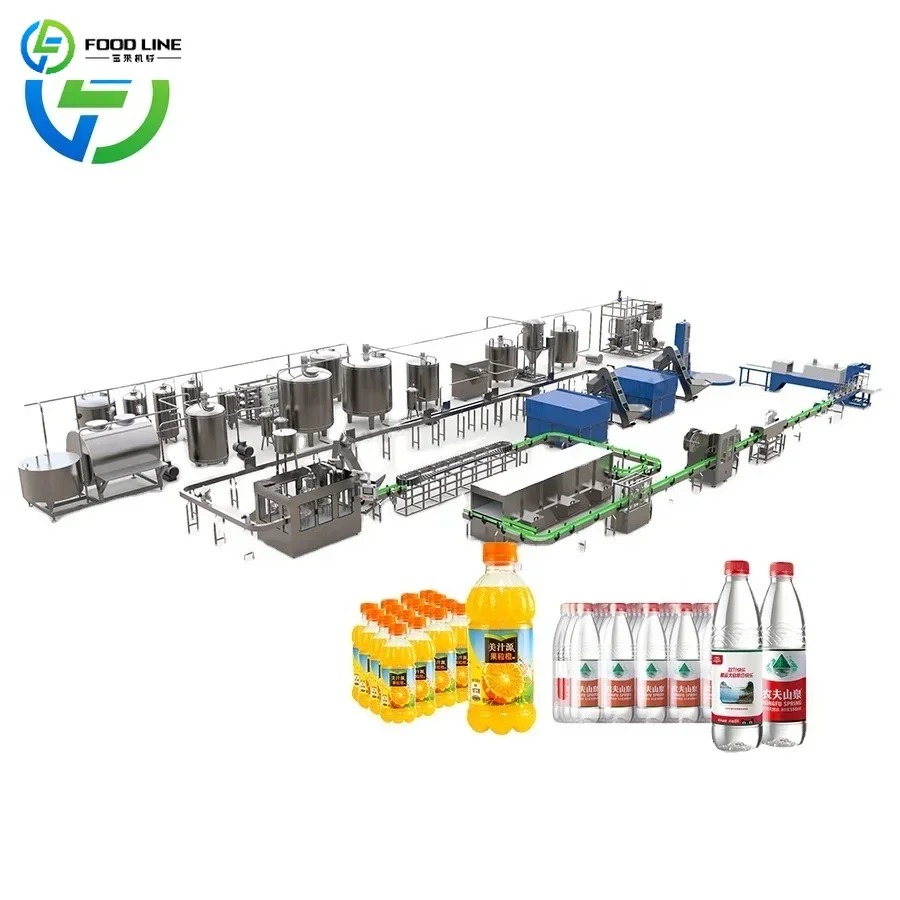 Custom Bottle Size Juice Production Line Support Different Bottle Types For Multi-spec Juice Beverage Factory