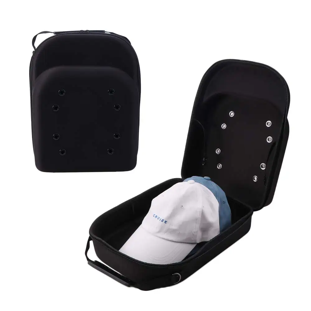 Hard Shell Hat Carrying Bags Portable Spacing Saving Hat Travel Organizer Bag with Handle Durable Cap Storage Carrier Box