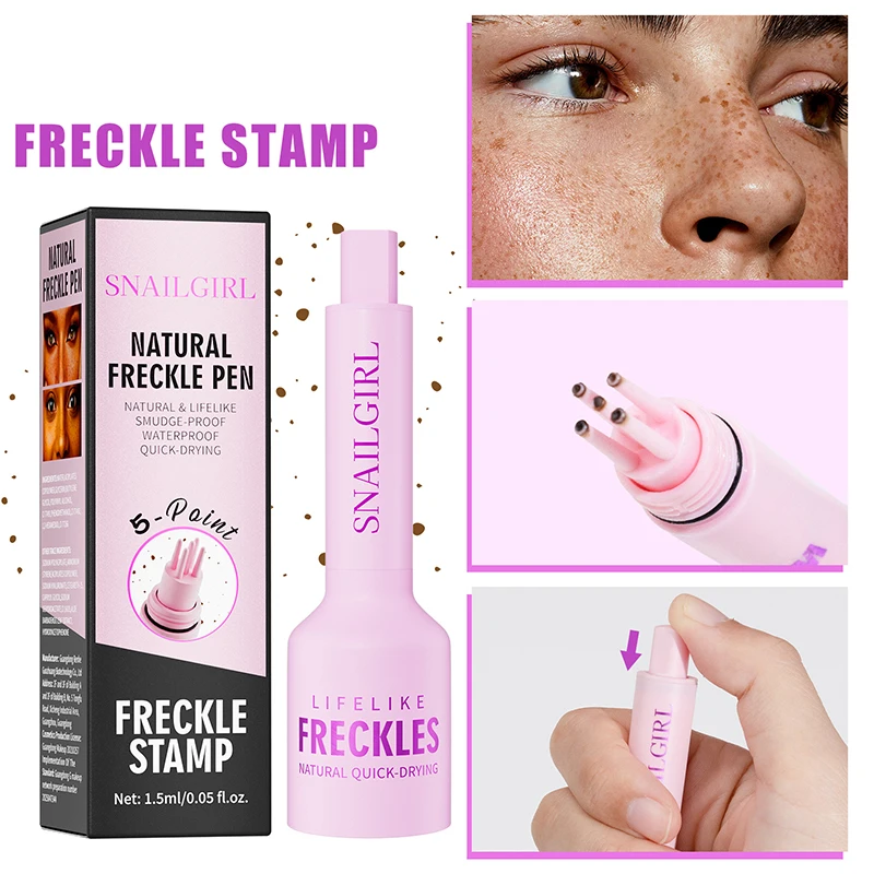 一時的な顔のそばかすスタンプペン、防水・汗に強い、軽いカバー力のリキッドタイプ、自然なヌードメイクが簡単に作れます