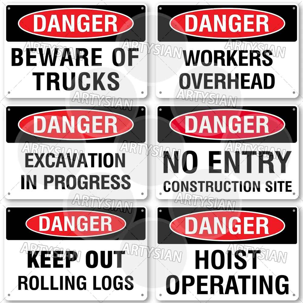 Workplace Safety Metal Sign Work in Progress Restricted Access Workplace Compliance Visitor Security Site Office No Entry Plaque