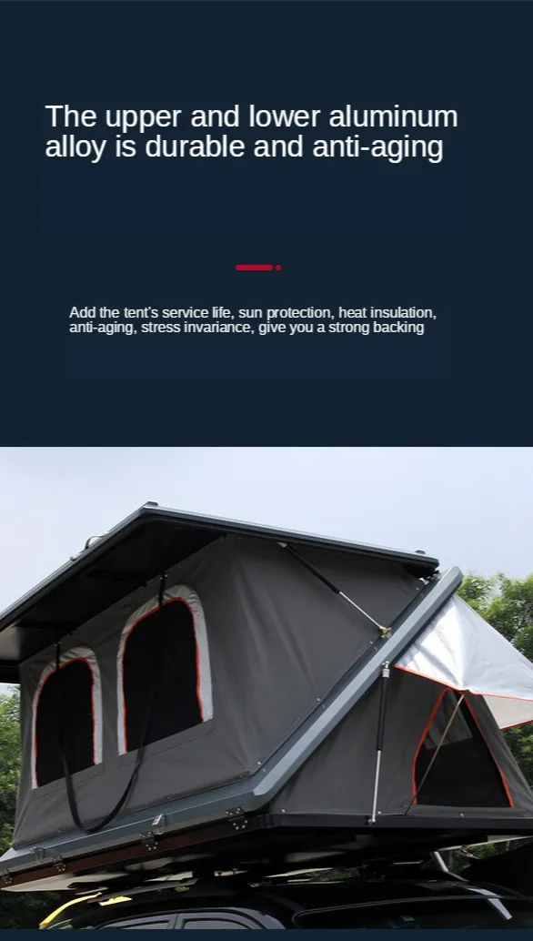 Outdoor wild land Z shaped aluminium alloy SUV CAR folding hard Shell Camping Roof Top Tent hardshell Rooftop Tent for sale