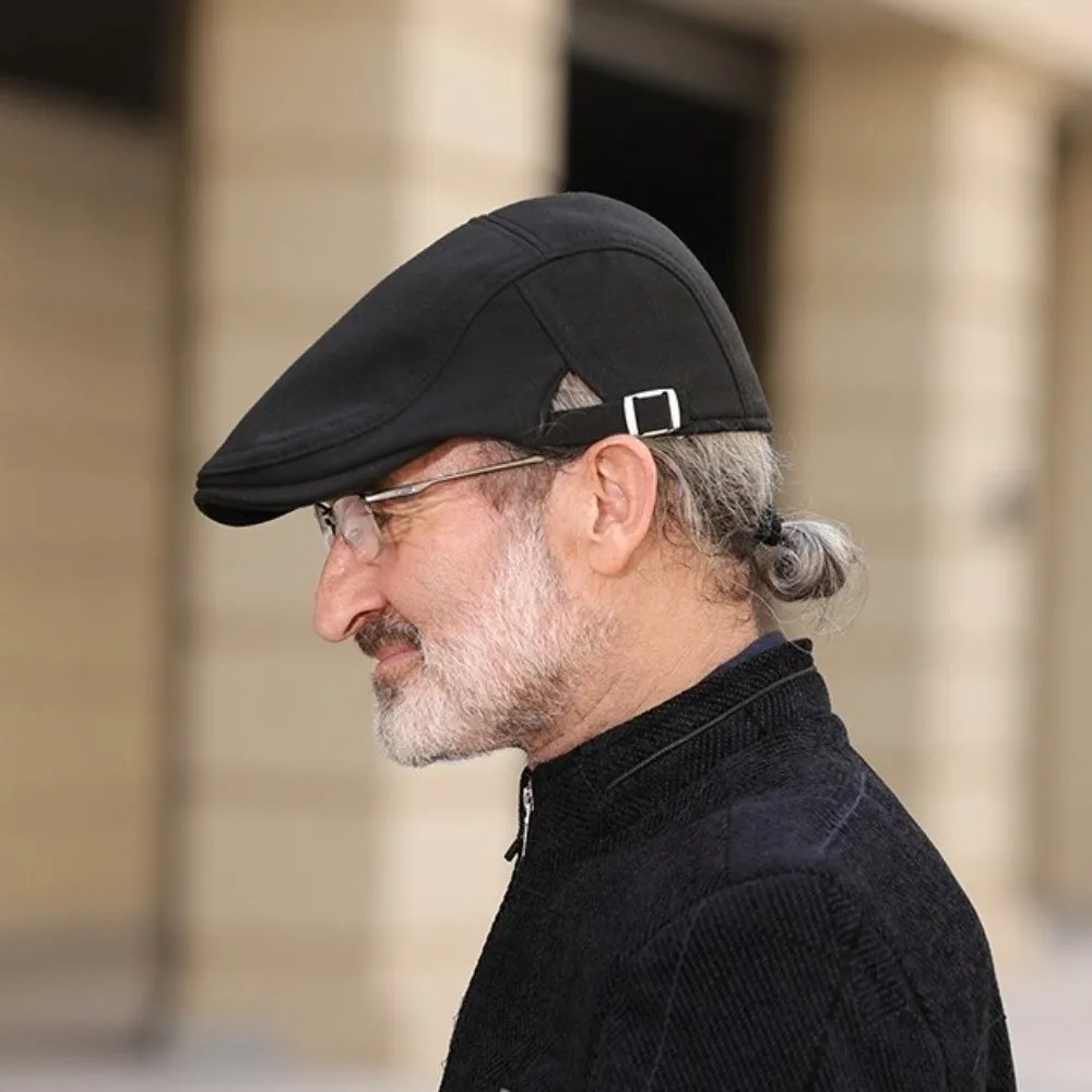 

Casual Adjustable Vintage Berets Hat Painter Hip Hop Newsboy Caps Solid Color Forward Hat Flat Visor Cap Men