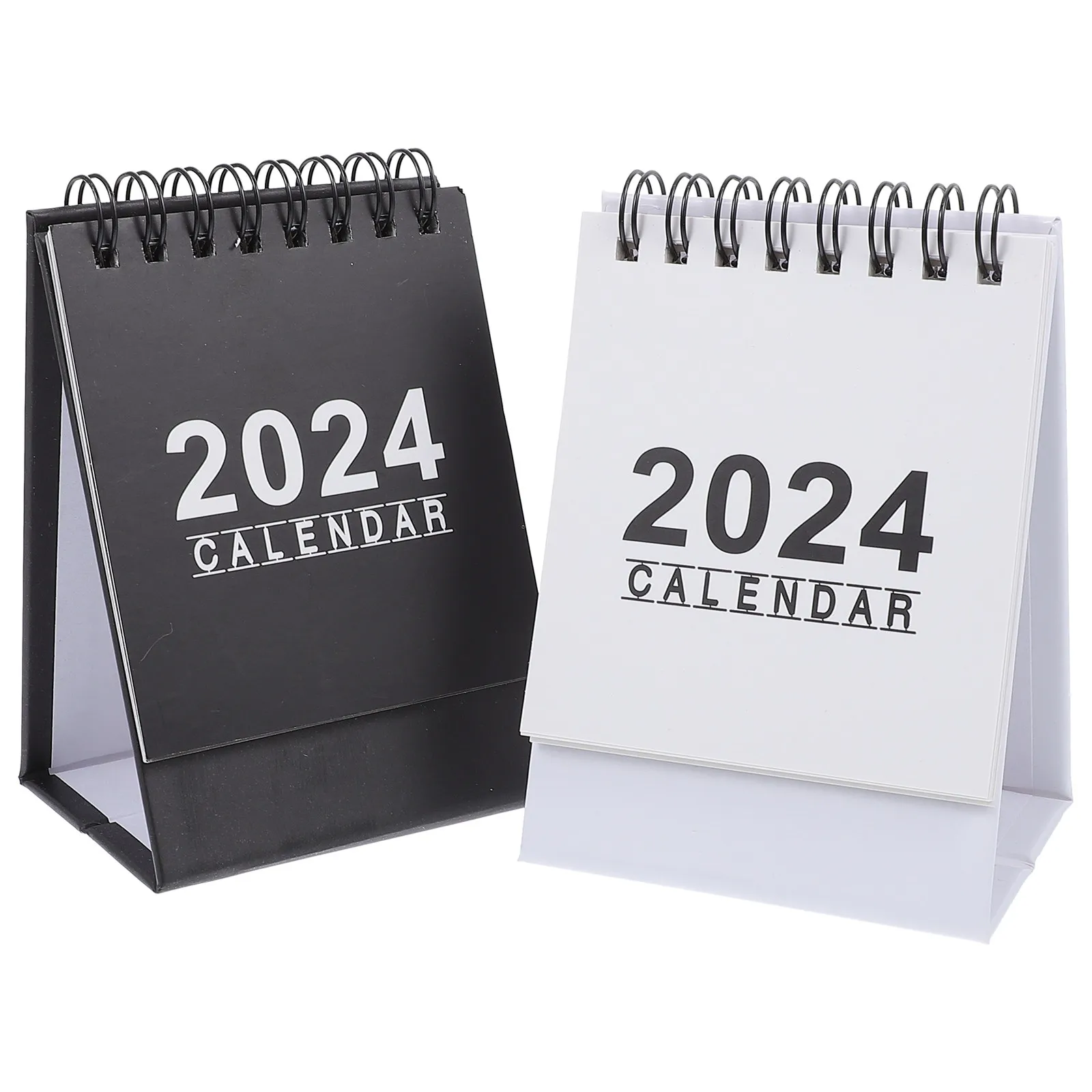 

Портативный настольный календарь на 2024 год, 2 шт., современный минималистичный дизайн, аксессуар для дома и офиса, компактный, экономит место, настольный календарь