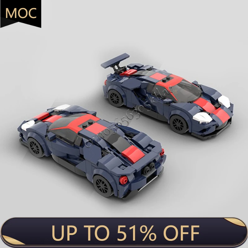 

328 шт., технология MOC, гоночная дорожная версия, модель суперкара, строительные блоки, скоростной автомобиль, кирпичи, игрушки для детей, специальные праздничные подарки