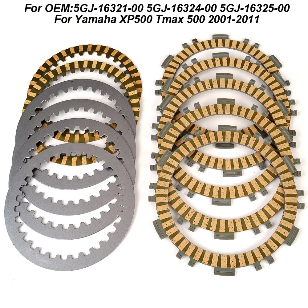 

For Yamaha XP500 Tmax 500 2001-2011 Clutch Friction Disc Plates OEM 5GJ-16321-00 5GJ-16325-00 5GJ-16324-00 T-MAX500