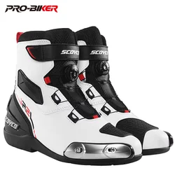 Scoyco Men Motorcycle Boots Motorcycle Shoes Enduro Motorcycle Boots Anti-fall Motorcycle Boots Breathable Riding Boots